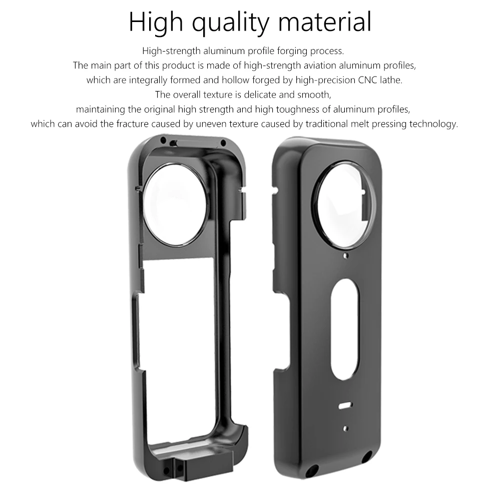 나사 달린 알루미늄 합금 보호 토끼 케이지, 금속 토끼 케이지 보호 커버, Insta360 X3 용 스포츠 카메라 액세서리