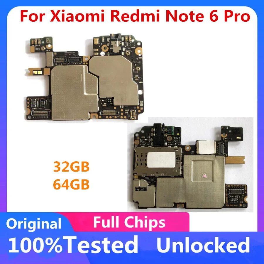 unlocked-original-logic-board-for-xiaomi-redmi-note-6-pro-motherboard