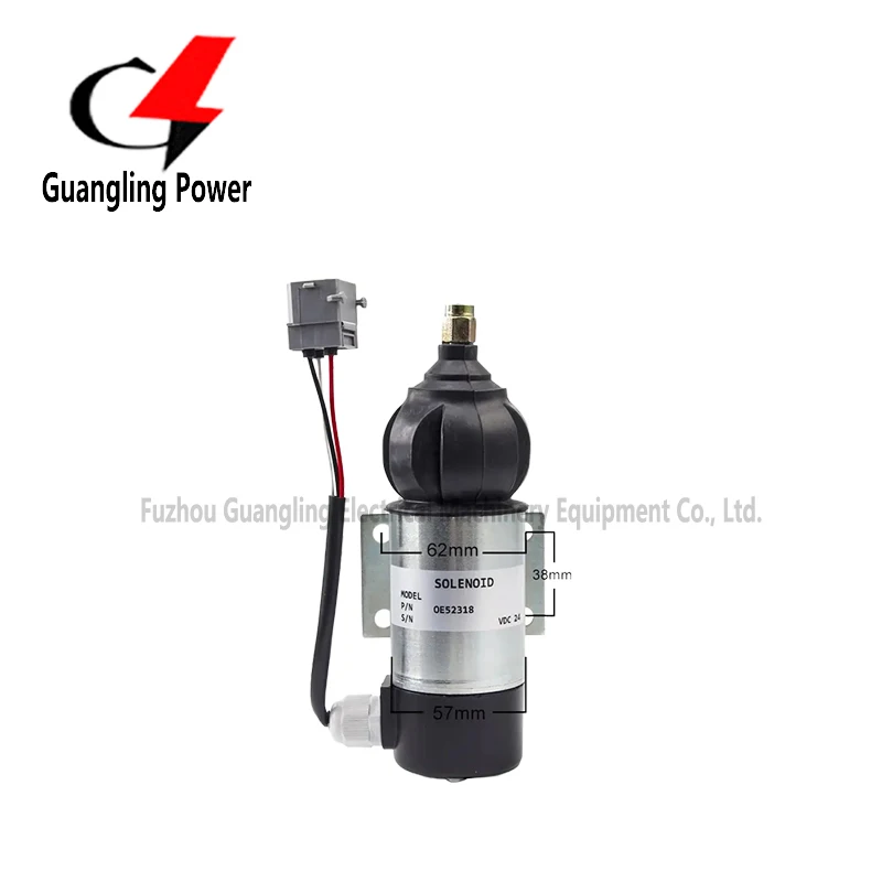 12V 24V Fuel Shutdown Solenoid Valve OE52318 for diesel generator Engine