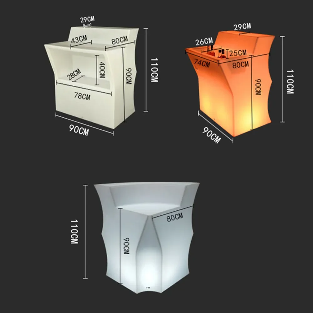 Wine Cabinet 110Cm High LED Furniture, Rechargeable Wedding Party Bar Decoration Wine Bar Cabinet For Living Room