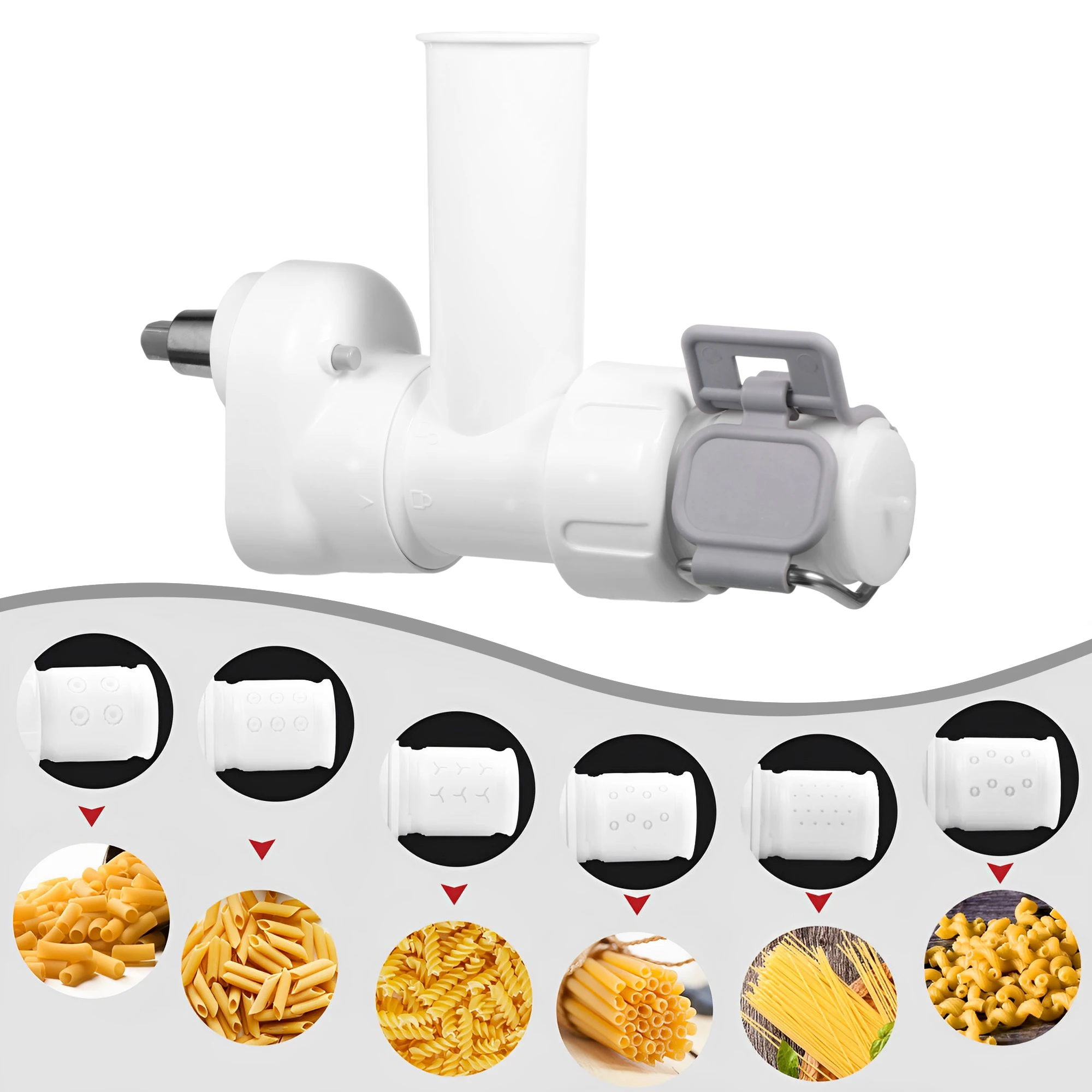 Multi-function Gourmet Pasta Press Attachment for KitchenAid Stand Mixers Home Flower Style Noodle Tool 6 in 1 Chef Machine