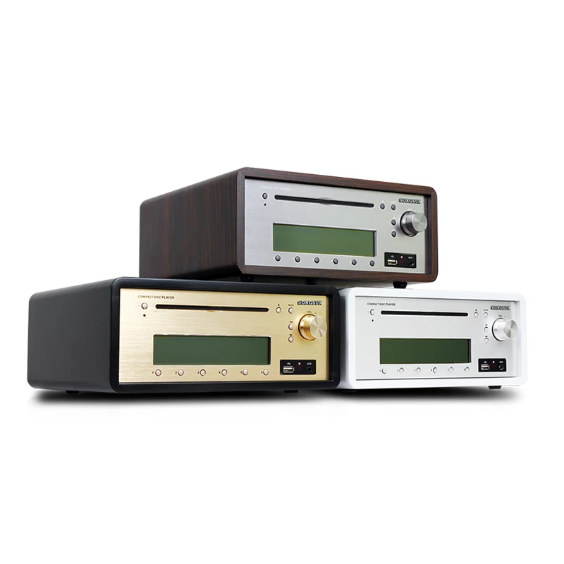 블루투스 5.0 HIFI 무손실 헤드폰 앰프, 다기능 전문 CD 플레이어, FM 라디오