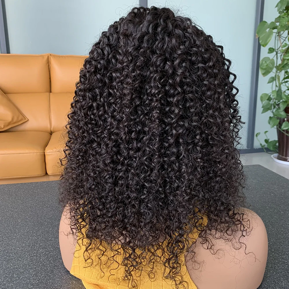 13x4 Lace Front Human Hair Wig Afro Kinky Curly Wigs Human Hair For Women Mongolian Glueless Lace Closure Wig 4X4 On Sale