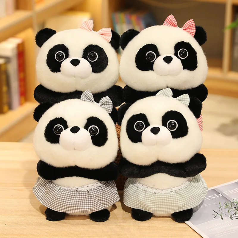 

25cm Cute Panda Bear Plush Stuffed Animal Doll Animals Toy Pillow Cartoon Skirt Panda Kawaii Plushies Dolls Girls Lover Gifts