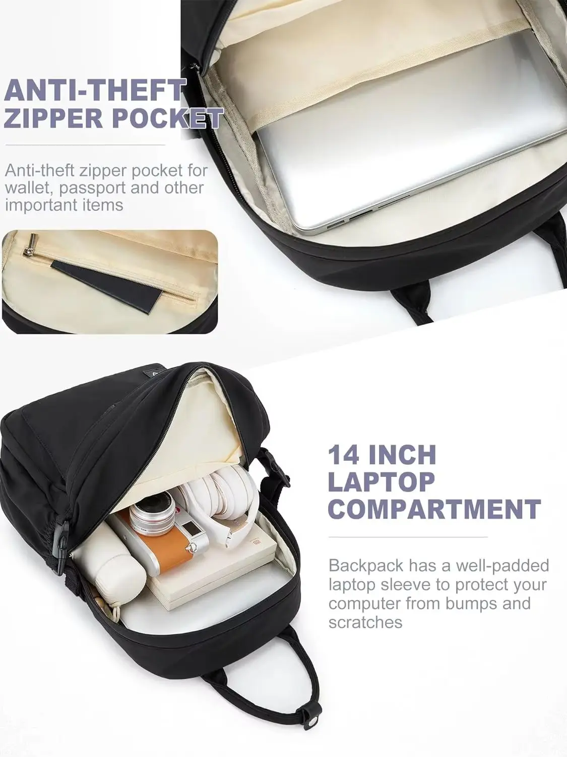 حقيبة ظهر نسائية مقاومة للماء مصممة خصيصًا لحمل أج...