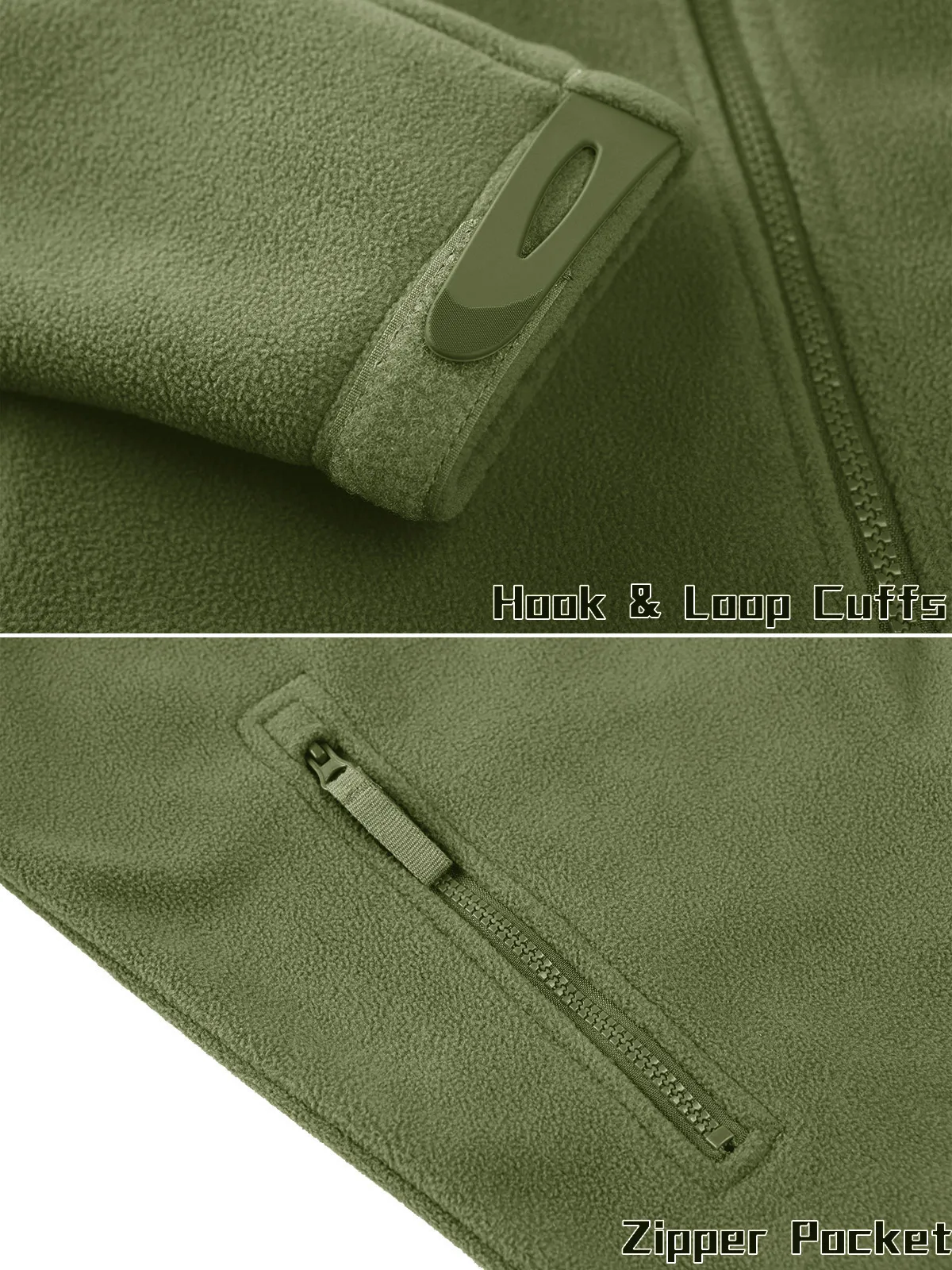 Men's Full Zip-up Tactical Fleece Jacket - true deals club