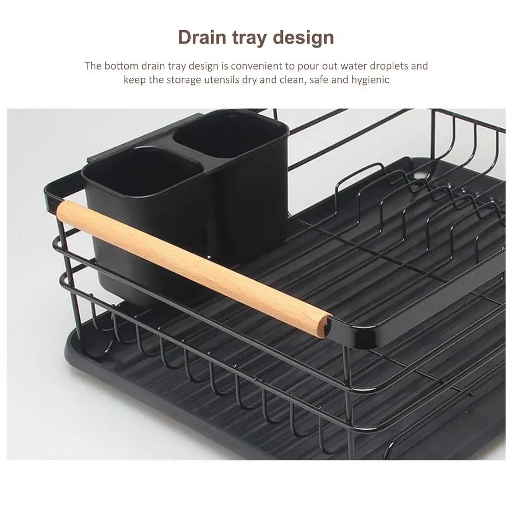 Iron Dish Drying Rack Plated Washing Drainer Basket Home Kitchen Sink Dish  Drainer Bowl Tableware Plate Storage Organizer