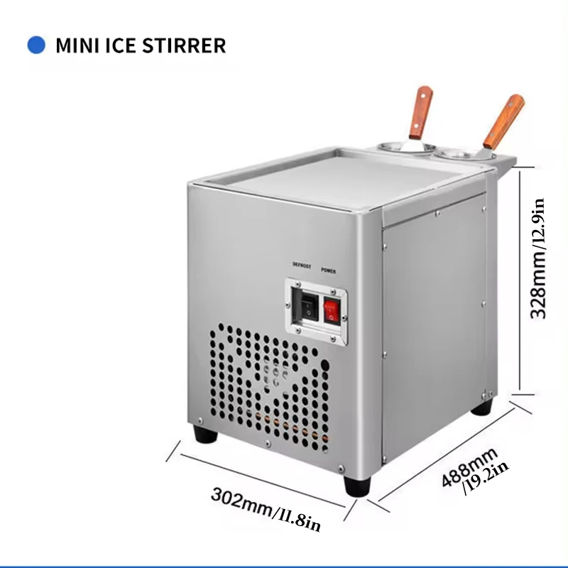 Commercial Electric Ice Cream Yogurt Roll Machine Make Delicious Fried Yogurt Smoothies and Fruit Treats with this Professional
