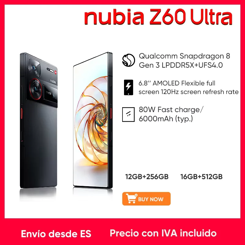 Nubia-nubia z60 ultra 5gスマートフォン,snapdragon 8 gen,3