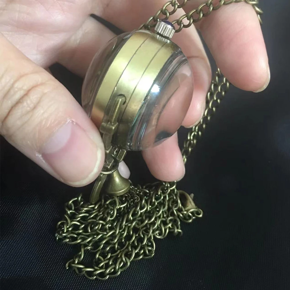 Прозрачные механические карманные часы с глазным яблоком, с цепочкой, с римскими цифрами, подвеска на ожерелье, женские часы 2023, подарки для мужчин и женщин