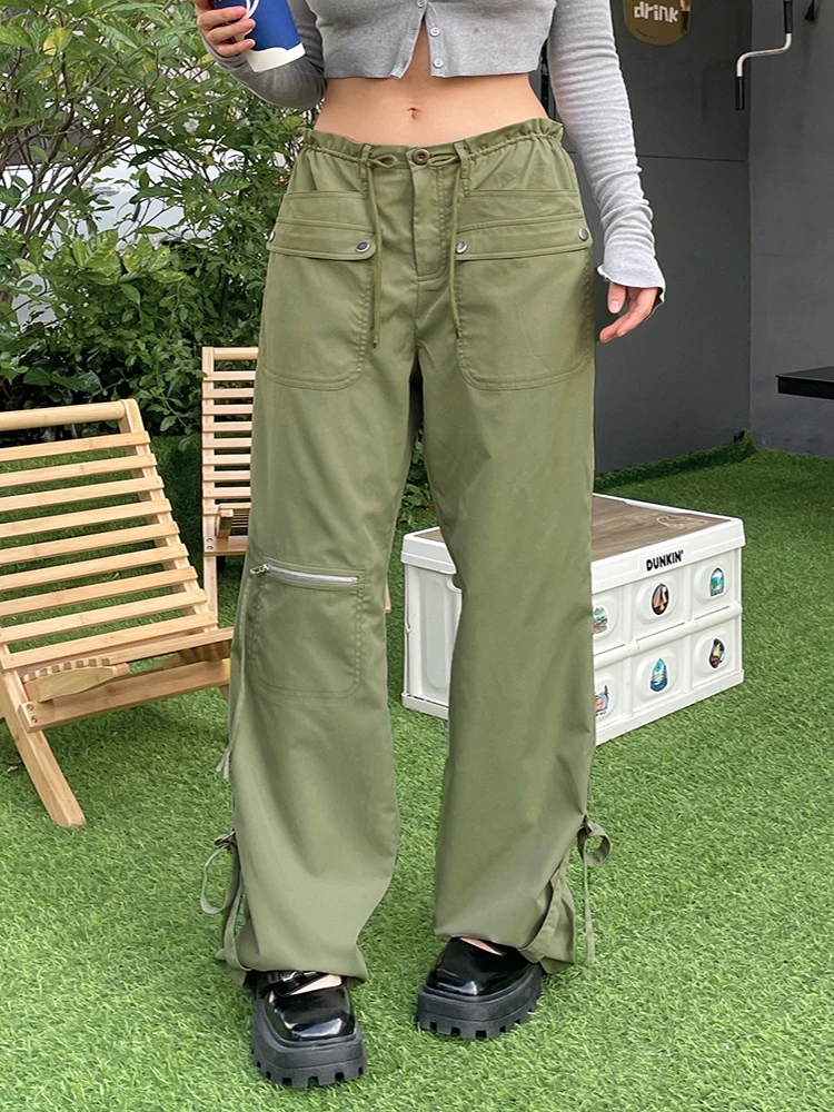 Khaki Wide Leg Cargo Pants – AX Paris