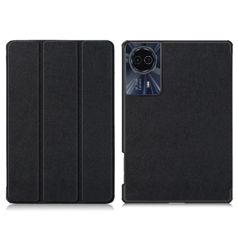 Tri-Fold Magnetic PU Leather Smart Tablet Case with Auto Sleep/Wake Function