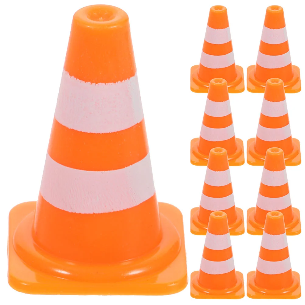 

20/40pcs Mini Traffic Sign Decors Roadblock Signs Toys Miniature Traffic Cone Toys Road Parking Lot Road Signs Barrier Props