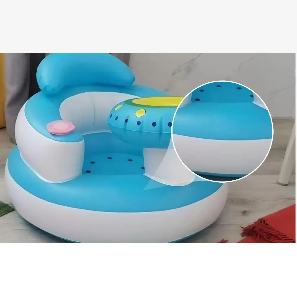 Cartoon Inflatable Baby Sofa Self-Inflatable PVC Toddler Practice Sitting Stool Folding Space-saving