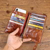 Retro Real Leather Men's Long Wallet Large Capacity Clutch Slim Card Holder Purse Handmade Wallets for Male 3