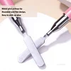 Heallor Dual Ended Nail Gel Brush Picker 2 IN 1 Design Nail Brush and Spatula Stainless Steel Gel Nail Brush for Manicure Extens 4