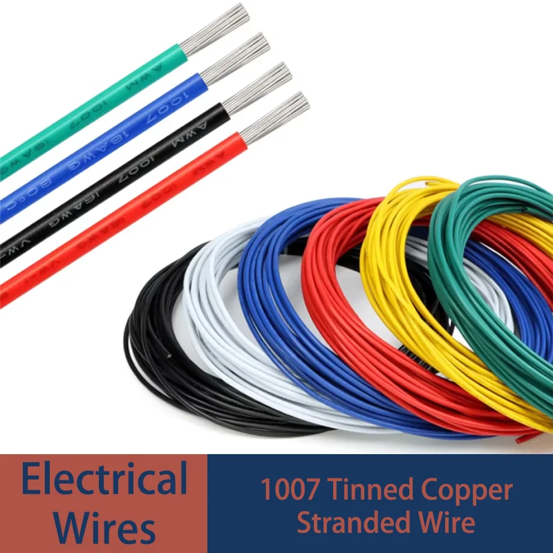 Premium Tinned Copper Stranded Wire - PVC Insulated Hook-Up Cable for DIY, Automotive & LED Projects