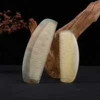 Peigne à cheveux en corne de bœuf naturel, coiffure, mini, document aléatoire, massage, style anti-léges, soins de santé, naturel, ergonomique, portable 5