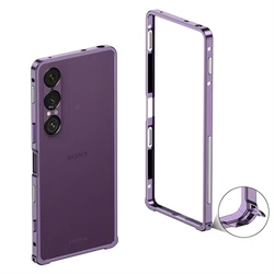 Cooling Medium Frame Case with Aluminium Alloy Metal Border for Sony Xperia 1 VII (PURPLE)