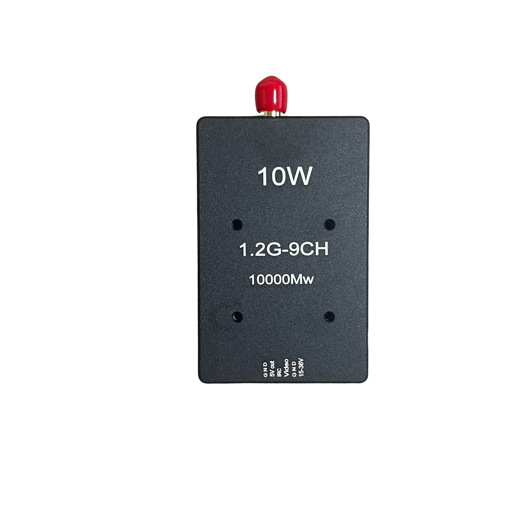 Vue rapprochée du VTX 1.2GHz 10W FPV Émetteur Audio Smart IRC Tramp, affichant les boutons de configuration