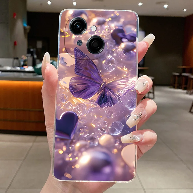 Beautiful Flower Clear Soft Silicone Phone Case Cover