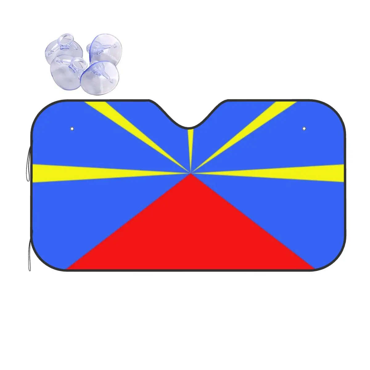 Reunion Island Flag Car Windshield Sunshade Foldable Sun Blocker Car Window Shades