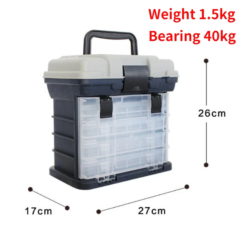 4 Drawer Tackle Box Fishing Baits Lures Tool Shock-resistant Large