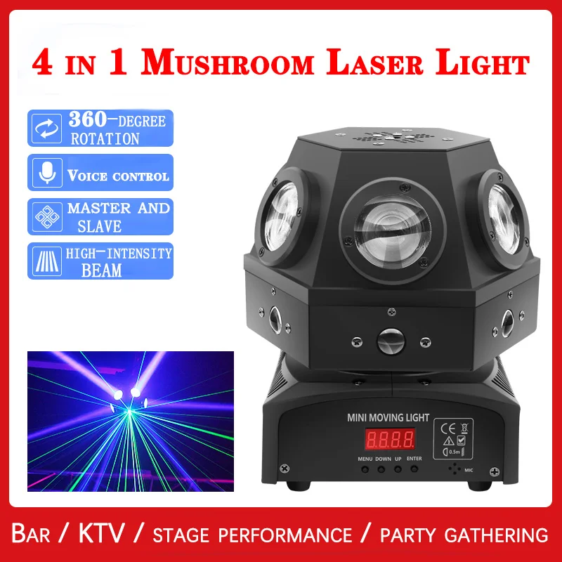New Professional Christmas Stage Lights Beam Dj Disco Led Strobe Party Light Dmx512 Sound Music  Laser Projector For Home Club