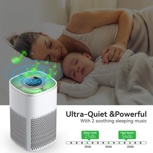 Mi APP Smart Air Purifier Tuya Alexa Remote Control Ozone Genrator HEPA Composite Filter Disinfection Machine For Home Purificad 6