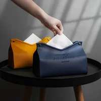 Pu Leather Tissue Box V-shaped Opening Roll Paper Toilet Paper Car Living Room Hotels Bedroom Study Napkin Storage For Home 1