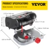 VEVOR Mini Miter Cut-off Chop Saw 0-45° Home DIY Benchtop Table Cutting Machine Steel and Resin Blades for Wood Plastic Metal 6