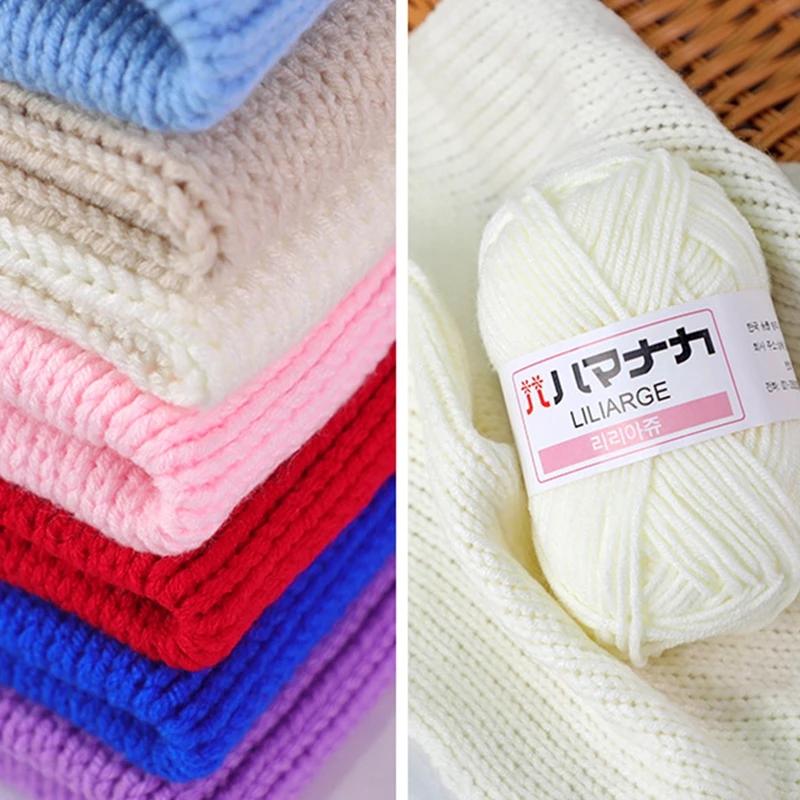 3PCS DIY Baby Milk Sweet Soft Cotton Knitting Wool Yarn Thick Fiber Velvet Yarn Hand Knitting Wool Crochet Yarn for DIY Sweater 3