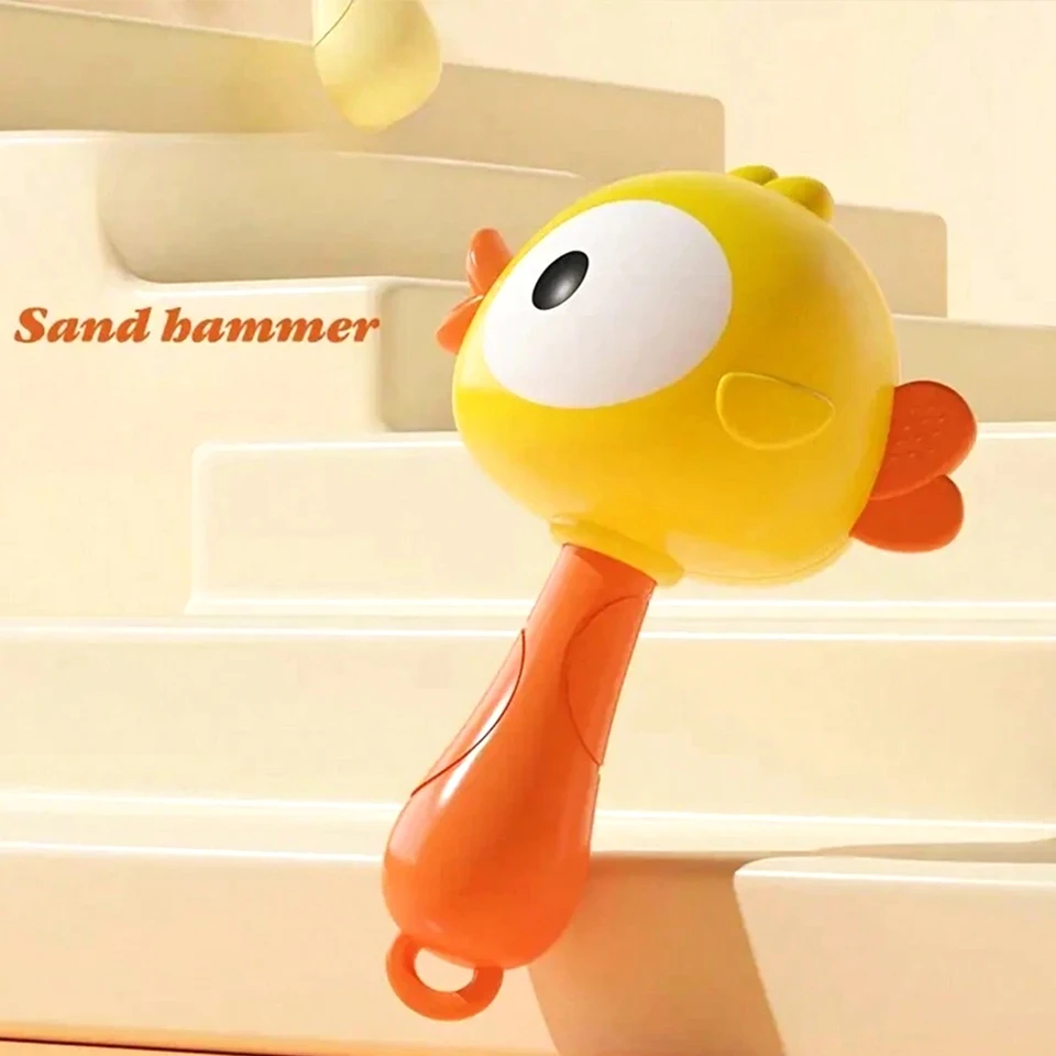 Newborn Cartoon Rattle Chew Safe Sensory Toy