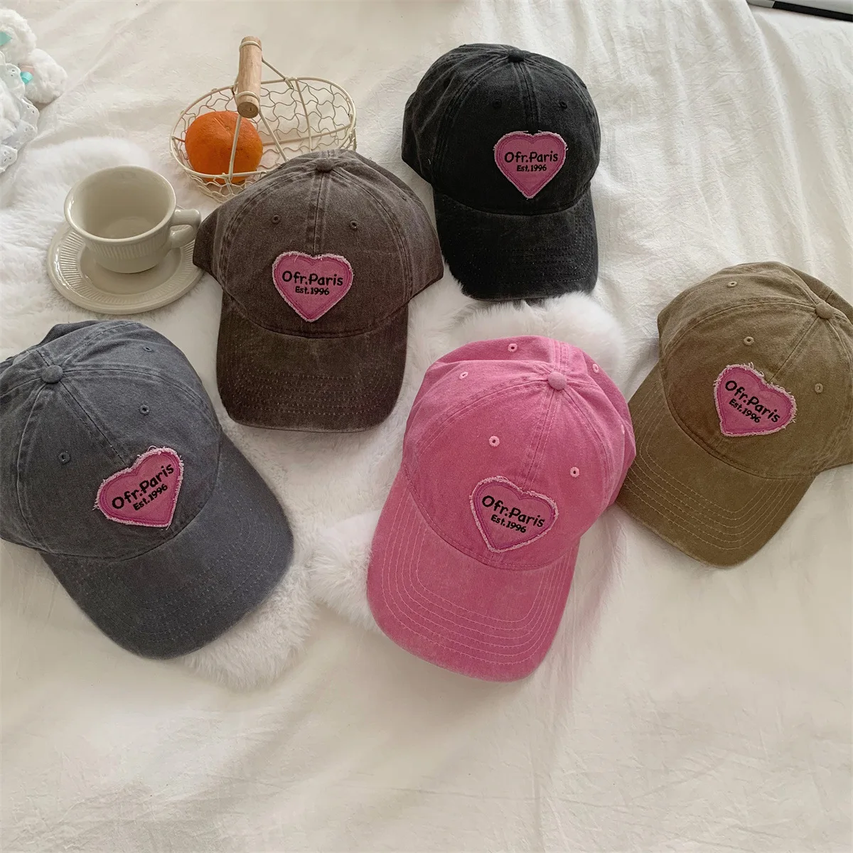 ハット [OPEN YY] YY HEART BONE BALL CAP PINK YY HEART BONE BALL CAP, PINK