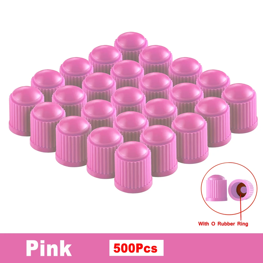 Premium Universal Tire Valve Caps with O-Ring Seals - Pack of 500