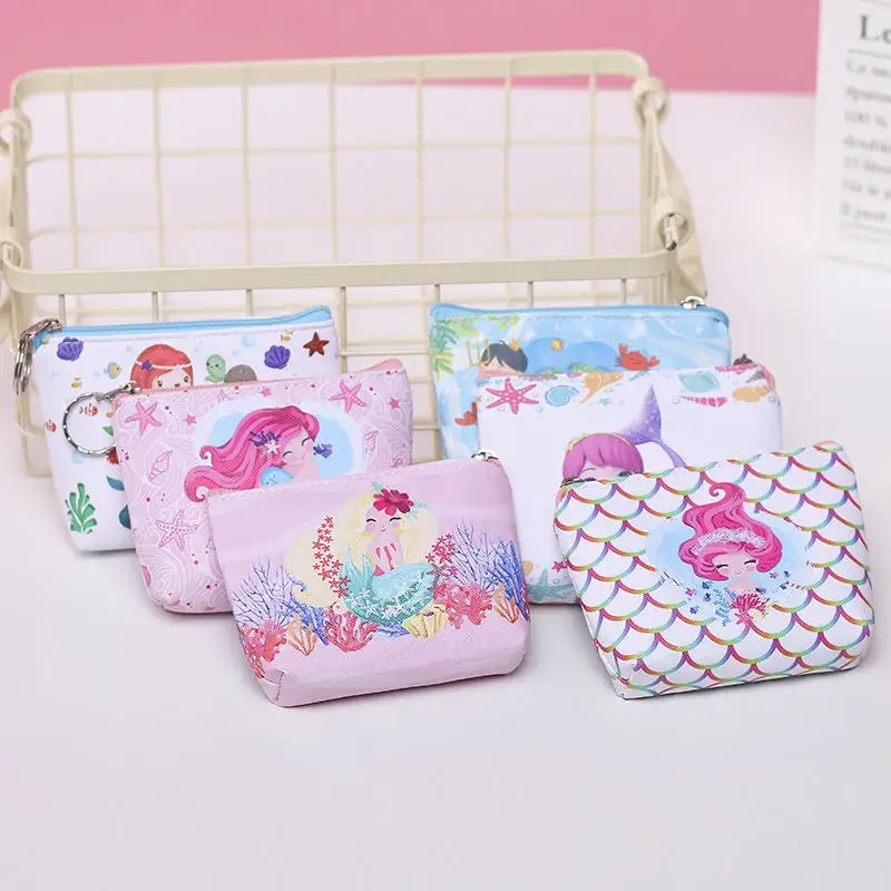 Disney Princess Girl Coin Purse frozen elsa Anna women girls Elliptical Key Coin Purse Cartoon Money Bag wallet coin purse coin wallet