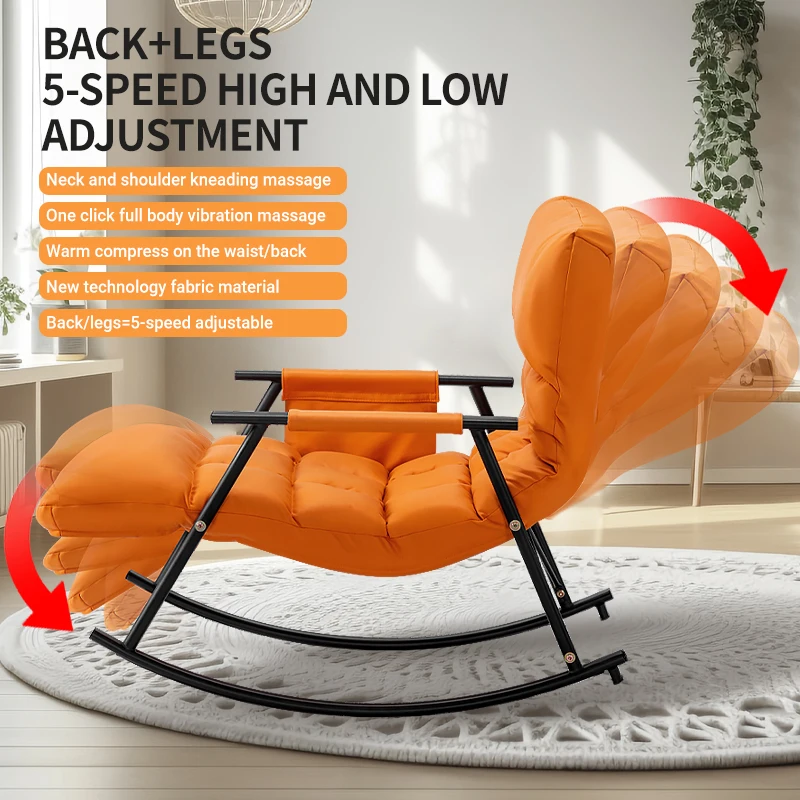 Living Luxury Folding Reclining Chair Balcony Adult Rocking Chair Design Armchair Relax Chair Bed Sun Loungers Sofas furniture 3