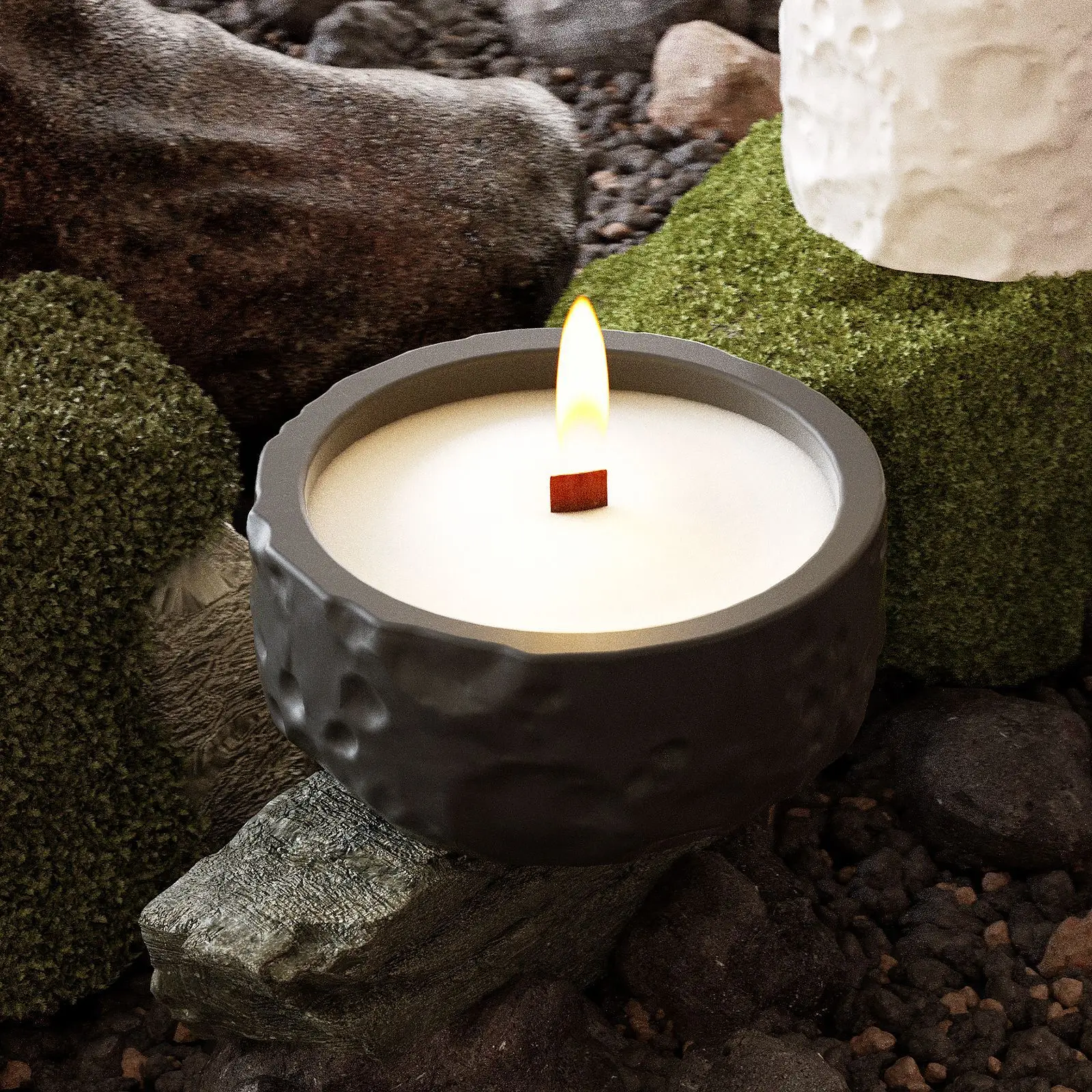 Creative Moon Concrete Flowerpot Silicone Molds Handmade Plant Pot Home Decoration DIY Storage Jar Candle Cup Mould ﻿