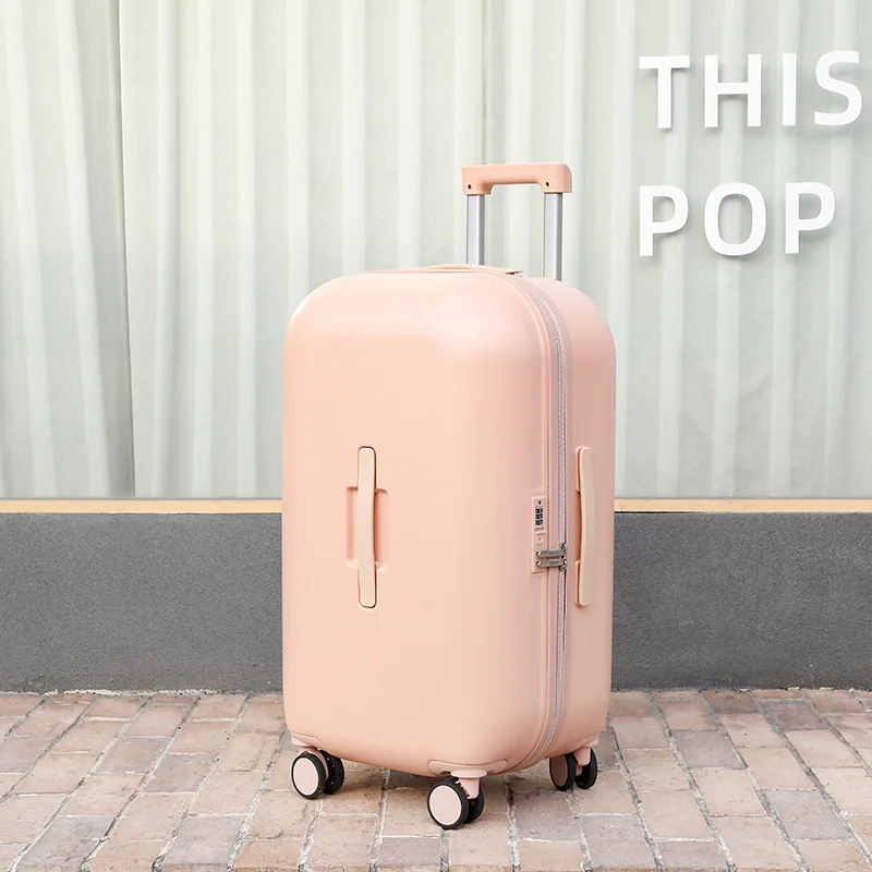 PLUENLI Large Capacity Thickened Luggage Women's Universal Wheel Trolley Case Sports Version Consignment Abroad Suitcase