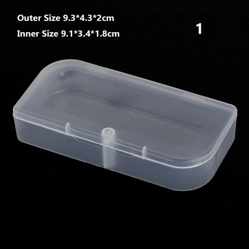 Compact Clear Plastic Jewelry Storage Box - Small Rectangle Organizer for Earrings, Rings, Beads
