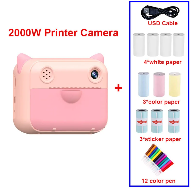 best cheap digital camera Kid Instant Print Camera Thermal Printing Camera Digital Photo Camera Girl's Toy Child Camera Video Boy's Birthday Gift best digital camera for photography Digital Cameras