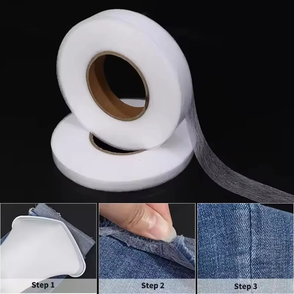 Pants Hem Tape Self-Adhesive Edge Shorten Paste Tape DIY Tools For Jean Clothes Length Shorten Household Sewing Accessories 60M