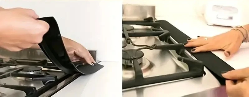 Herd Zähler Lücke Abdeckung Küche Silikon Hitzebeständige Matte Gasherd Schutz Schlitz Reinigung Pad Öl Staub Dichtung Herd Abdeckung 1pc – Detail 1