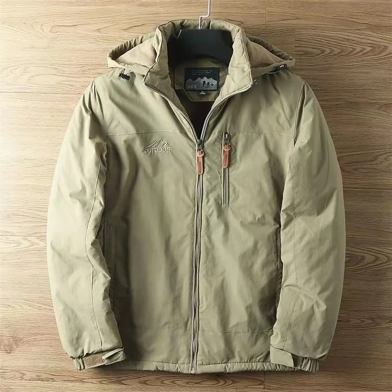 Mens Casual Tactical Jacket - Warm Padded Outdoor Coat for Autumn and Winter