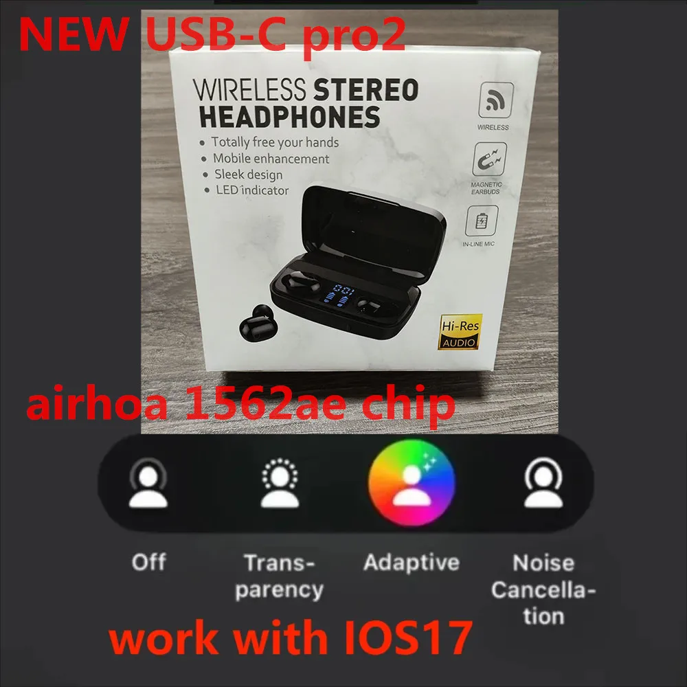 DannyV522023NEWPRO2TWSBluetooth53EarphoneWirelessHeadphone