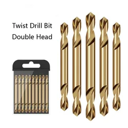 1.0-5.5mm Double /Single Head Cobalt Coated Twist Drill Bit Set HSS M35 Round Handle Drill Bit for Metal Hole Cutter Tools