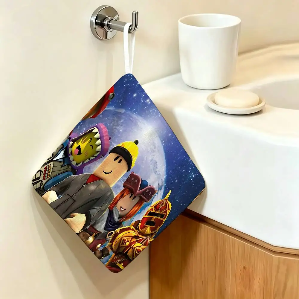 Roblox-Themed Polyester Cotton Kitchen Towel - Soft and Skin-Friendly