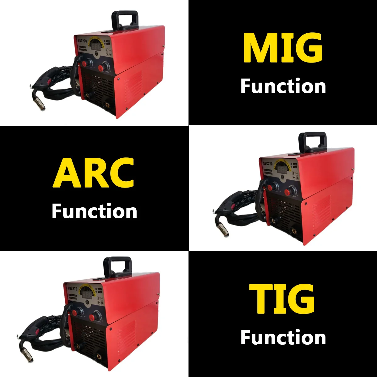 3 in 1 Mig Tig Arc Welder Airless Two-protection Welding Machine Household Mini Non-gas Portable Shielded Welding Accessories