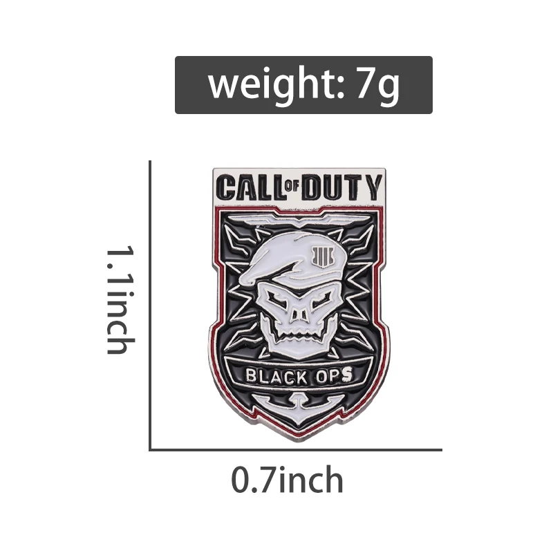 Shooting Game Badge Skull Brooch Call Of Duty Enamel Pin Custom Punk Geometry Badge Lapel Jewelry Decoration Gifts for Friend images - 6