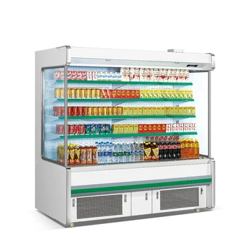 Big Capacity Supermarket Fridge Upright Beverage Open Showcase Refrigerator R277-3